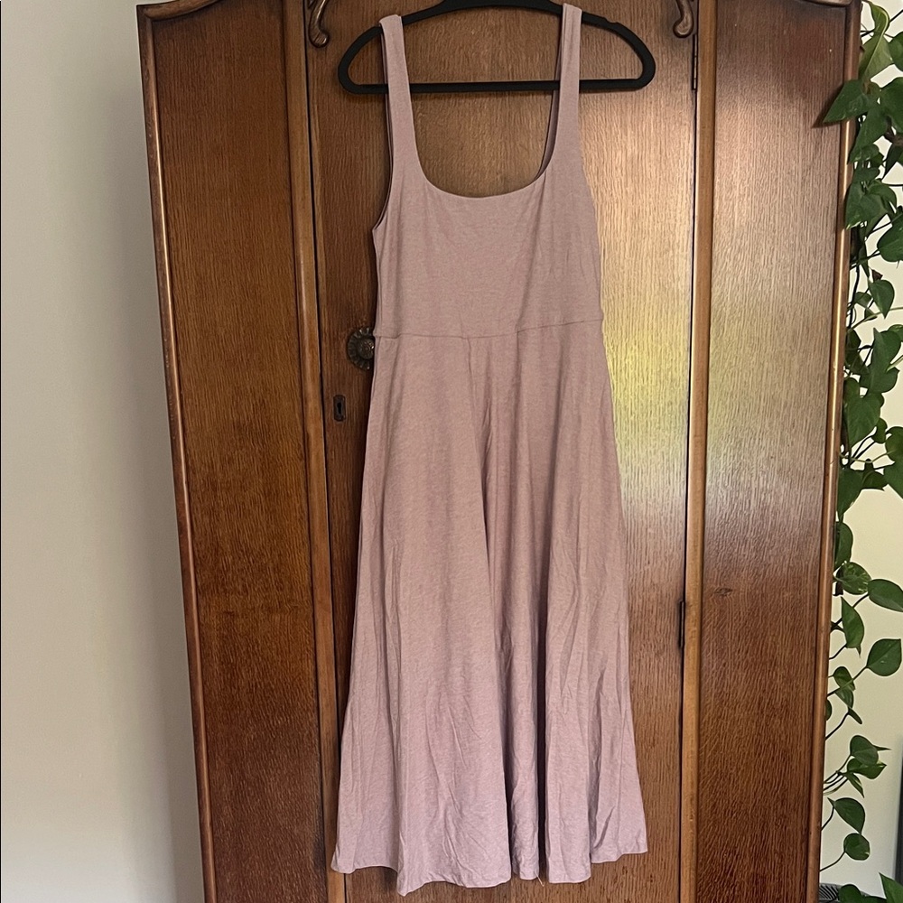Beyond Yoga Featherweight At The Ready Square Neck Dress - Chai Color - Size S